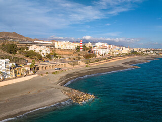 Faro de la ciudad de Adra en Almeria Andalucia