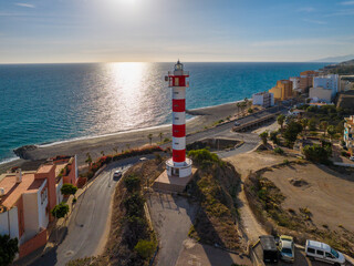 Faro de la ciudad de Adra en Almeria Andalucia