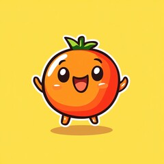 Fototapeta premium funny apple cartoon