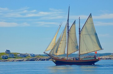 sailing ship in the sea