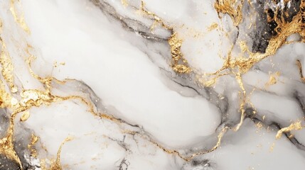 Elegant Golden and Grey Marble Texture Background