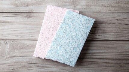 Pastel Tissue Paper on Wood