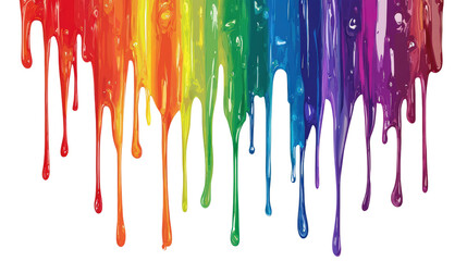 Vivid paint drips art studio digital artwork creative space close-up colorful rainbow expression