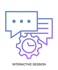 Purple gradient line product presentation icon that shows softness and stability