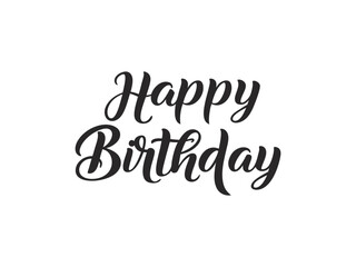 Fototapeta premium Elegant happy birthday script font. Elegant happy birthday script font, stylish calligraphy font for greeting cards, celebration designs, and festive lettering