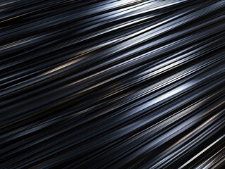 Dark metallic surface with diagonal lines and light reflections creating a modern abstract design