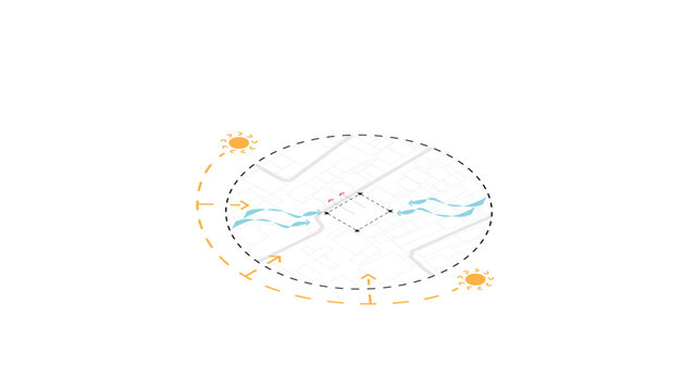 diagram of wind and sun flow clip art preview