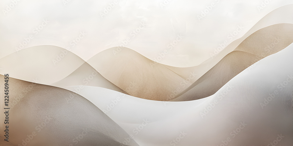 Aufkleber abstract fabric waves: a close-up, abstract image of flowing fabric, showcasing smooth curves and su