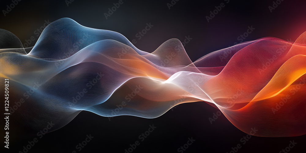Aufkleber abstract energy flow: a mesmerizing interplay of light and color creates a dynamic flow of energy in