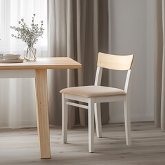 wooden chair and table