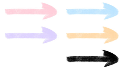 Colorful Arrow Chalk Style Crayon Arrow Style