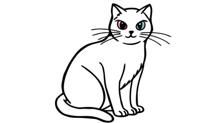 White and Black Paint Cat Art A Beautifully Crafted Monochrome Painting of a Cat Showcasing Expressive Eyes Soft Fur and Elegant Brushstrokes Capturing the Feline&rsquo;s Graceful and Mysterious Presence in