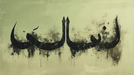 Obraz premium Abstract Arabic calligraphy, textured background.