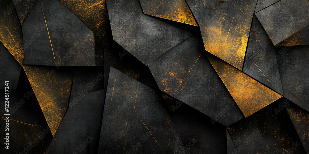 Poster geometric abstract: a captivating abstract image featuring a textured pattern of geometric shapes in
