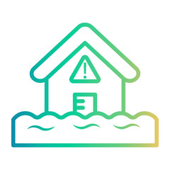 natural disaster Line Gradient Icon