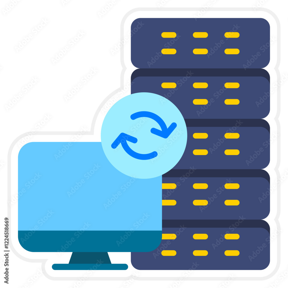 Sticker Server Backup Icon