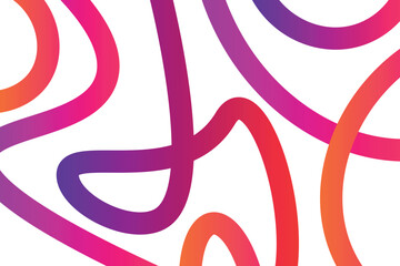 Abstract Colorful Curved Line Background - Gradient Shapes Pattern. Rainbow, Curve, Wave, Vibrant, Flowing Design for Creative Projects