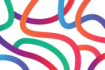Obraz premium Abstract Colorful Curved Line Background - Gradient Shapes Pattern. Rainbow, Curve, Wave, Vibrant, Flowing Design for Creative Projects