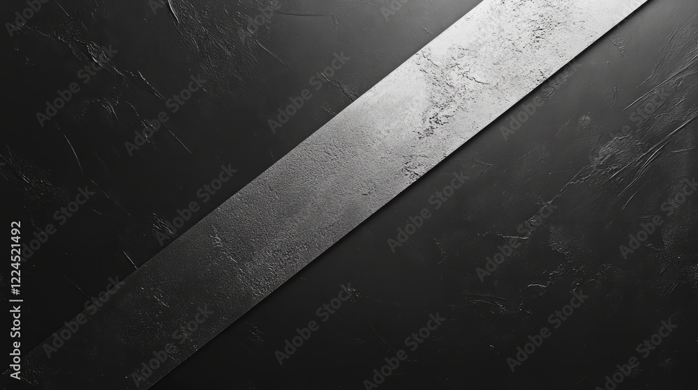 Poster minimalistic monochrome background with subtle white diagonal lines on a black canvas