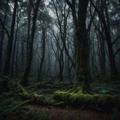 Obraz premium fog in the forest