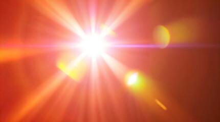 Obraz premium A bright light is shining on a wall. The light is yellow and orange