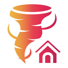 natural disaster Gradient icon