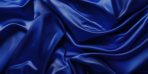 Obraz premium Beautiful wavy blue cloth fabric texture. Abstract background design