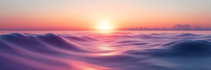 Obraz premium A simple canvas of soft purple and peach tones blending at the edges.