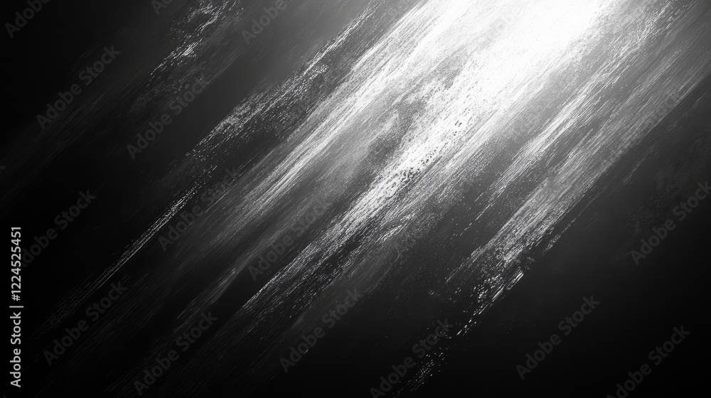 Poster minimalistic monochrome background with subtle white diagonal lines on a black canvas