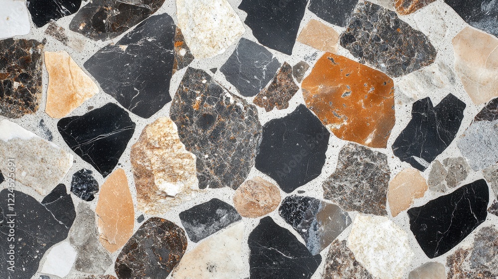 Poster textured stone surface with various colors and patterns for design