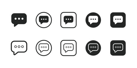 Message, comment, speech bubble, chat box, conversation, chat, talk, Outline signs and more, perfect for websites, apps, and print projects; these scalable icons are fully customizable for print.