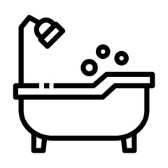 bathtub Line Icon