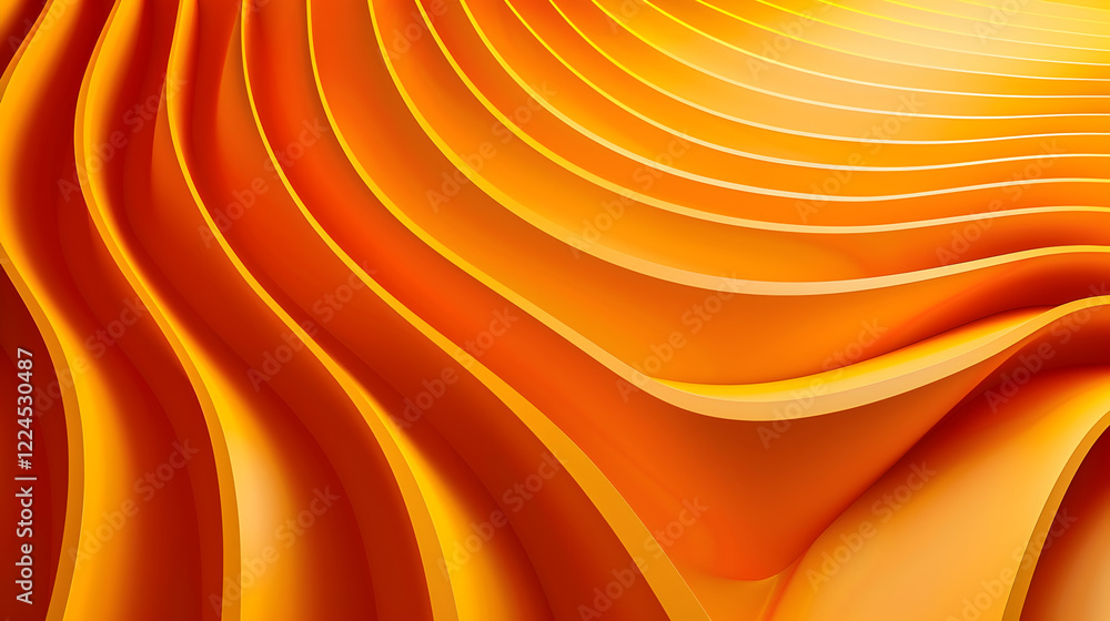 Poster abstract orange waves creating a vibrant, dynamic visual texture.