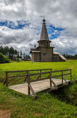 St. George's Church of the late 17th century from the village of Potsky Pogost, Verkhovsky Village Council, Tarnogsky District. Architectural complex "Semenkovo", Vologda Oblast, Russia
