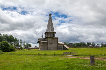 St. George's Church of the late 17th century from the village of Potsky Pogost, Verkhovsky Village Council, Tarnogsky District. Architectural complex "Semenkovo", Vologda Oblast, Russia
