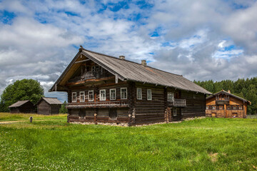 House of V.V. Khrapov end of XIX century from the village of Bor Kosmarevsky village council Nyuksensky district. Architectural complex "Semenkovo" Vologda region. Russia