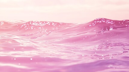 Pink Ocean Waves Sparkling Under Sunlight
