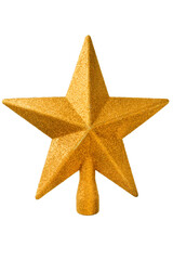 Golden star isolated