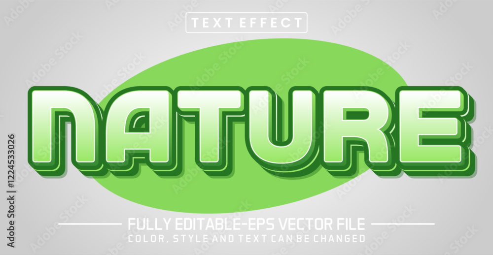 Poster nature font text effect editable