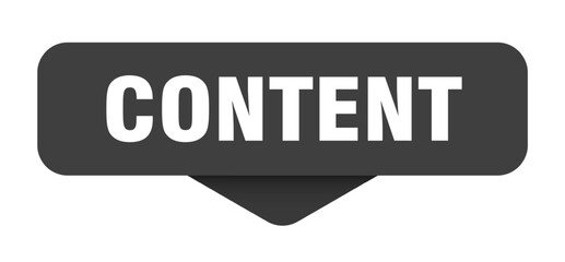 content sticker. content sign on transparent background