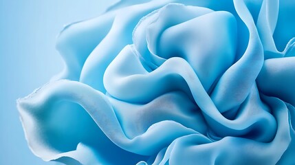 Fototapeta premium Abstract Blue Fabric Draped Softly Elegant Texture