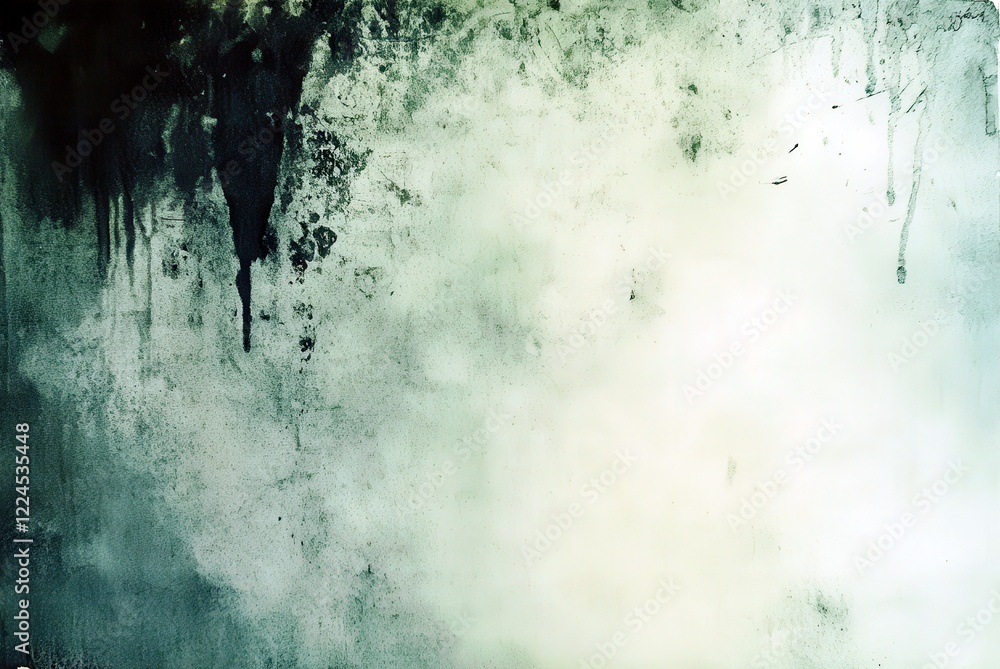 Aufkleber abstract texture with soft green hue and paint drips, featuring a mysterious and moody atmosphere id