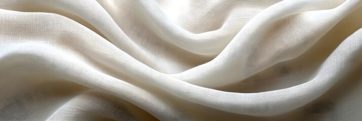 Obraz premium A smooth linen texture in pale beige, with faint, natural grain lines.