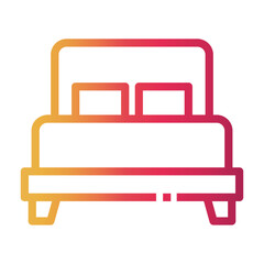 exclusive bed Line Gradient Icon