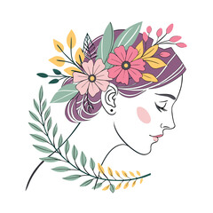 Bridal fashion and accessories vector illustration