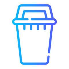 trash bin Line Gradient Icon