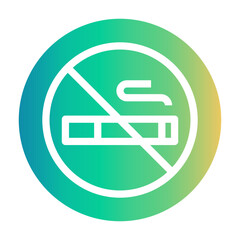 no smoking room Gradient icon