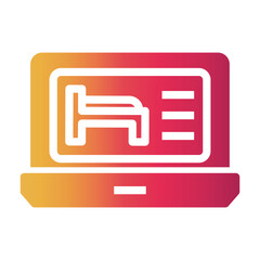 Fototapeta premium online reservation Gradient icon