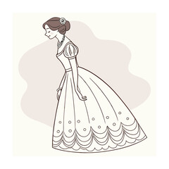 Bridal fashion and accessories vector illustration