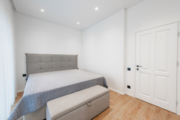 Modern Home Minimalist Bedroom Design Interior with Natural Light and Neutral Tones